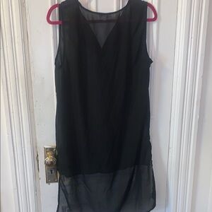 Black Sleeveless sheer top or coveralls